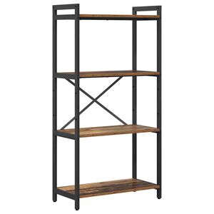 vidaXL K&ouml;nyvespolc 60 x 30 x 120 cm Szerelt Fa R&eacute;gi fa