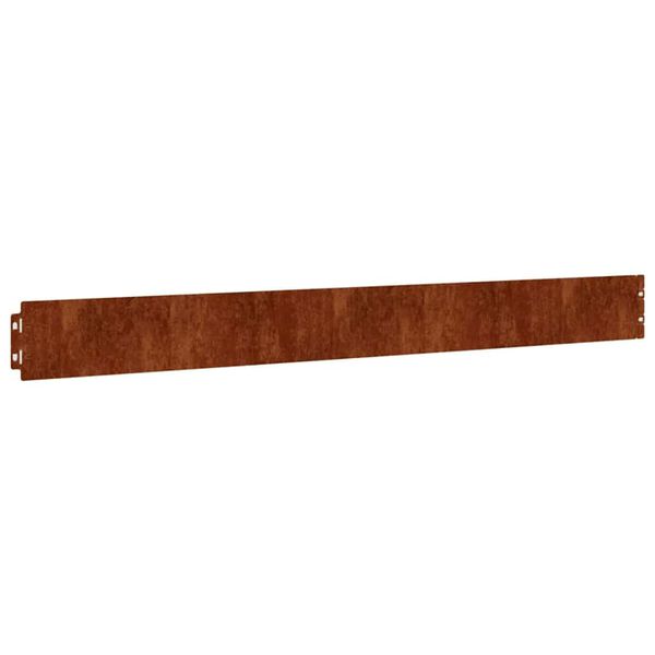 vidaXL 50 db rugalmas corten ac&eacute;l gyepszeg&eacute;ly 10 x 103 cm