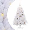 vidaXL Mű kar&aacute;csonyfa 120 cm PVC &eacute;s Ac&eacute;l Feh&eacute;r