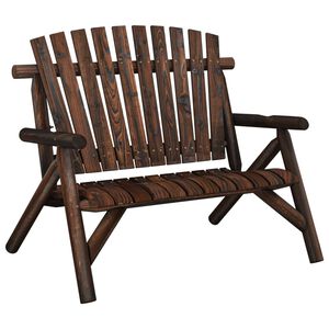 vidaXL 2 szem&eacute;lyes t&ouml;m&ouml;r lucfenyő kerti pad 119 x 85 x 98 cm