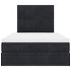 vidaXL Ottomán ágykeret matracokkal fekete 120x200cm bársony