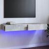 vidaXL betonszürke TV-szekrény LED-világítással 120 x 35 x 15,5 cm