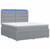 vidaXL LED Boxspring &Aacute;gy Mattal Vil&aacute;gossz&uuml;rke 160 x 200 cm Sz&ouml;vet