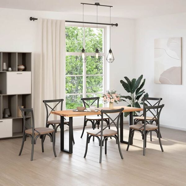 vidaXL 2 db fekete, U alak&uacute; ac&eacute;l konzolasztal l&aacute;b 38 x (72-73) cm