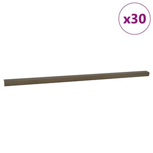 vidaXL L&eacute;pcső&eacute;lv&eacute;dők 30 pcs Barna 67 x 3 x 2 cm Alum&iacute;nium