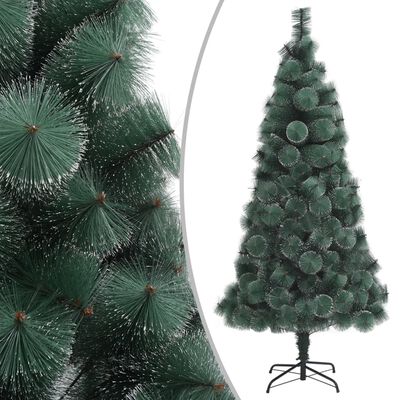 vidaXL zöld PET megvilágított műkarácsonyfa állvánnyal 120 cm