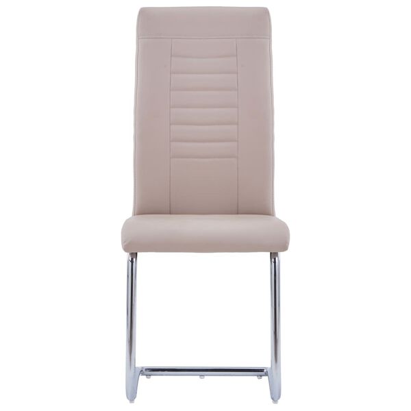 vidaXL 2 db k&aacute;v&eacute;sz&iacute;nű műbőr sz&aacute;nk&oacute;talpas &eacute;tkezősz&eacute;k