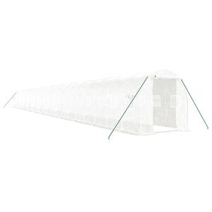 vidaXL feh&eacute;r ac&eacute;lv&aacute;zas melegh&aacute;z 48 m&sup2; 24 x 2 x 2 m