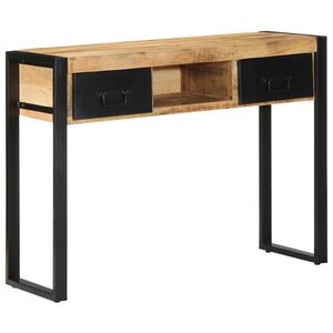 vidaXL t&ouml;m&ouml;r nyersfa mang&oacute;fa t&aacute;lal&oacute;asztal 100 x 35 x 75 cm