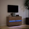 vidaXL barna t&ouml;lgysz&iacute;nű fali TV-szekr&eacute;ny LED-del 80 x 31 x 45 cm