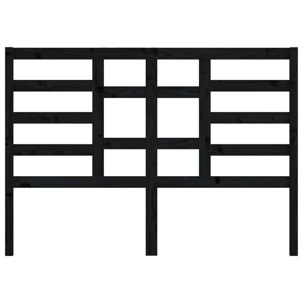 vidaXL fekete tömör fenyőfa ágyfejtámla 166 x 4 x 104 cm