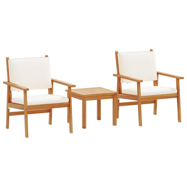 vidaXL Kerti Kanap&eacute; Szett 3 pcs Kr&eacute;msz&iacute;n T&ouml;m&ouml;r Ak&aacute;cfa