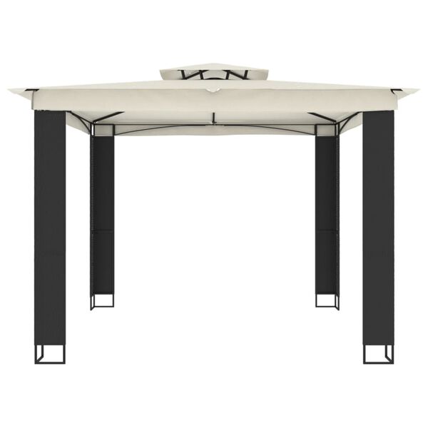 vidaXL krémszínű acél dupla tetős pavilon 2,94 x 2,94 m