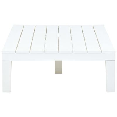 vidaXL fehér műanyag kerti asztal 78 x 78 x 31 cm