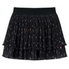 Gyerek szoknya fodros fodros fodros fekete 104