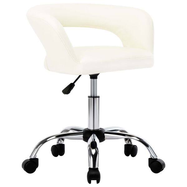 vidaXL 6 db feh&eacute;r műbőr &eacute;tkezősz&eacute;k