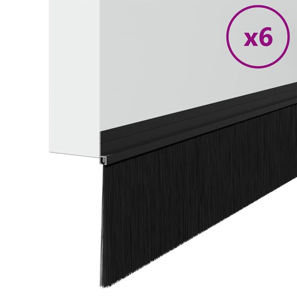 vidaXL &Ouml;ntapad&oacute; ajt&oacute; kefe t&ouml;m&iacute;t&eacute;sek 6 pcs Fekete 100 cm