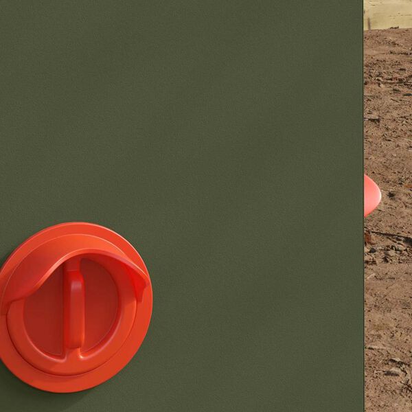 vidaXL Csirke etető 2 pcs Olajz&ouml;ld 32,5 x 20,5 x 43 cm