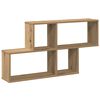vidaXL k&eacute;zműves t&ouml;lgy sz&iacute;nű szerelt fa fali polc 100 x 18 x 53 cm