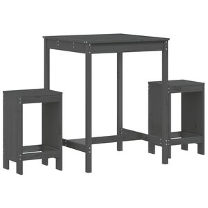 vidaXL sz&uuml;rke 3 r&eacute;szes t&ouml;m&ouml;r fenyőfa kerti l&aacute;daszett