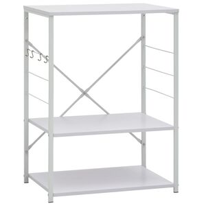 vidaXL feh&eacute;r szerelt fa mikrohull&aacute;m&uacute; szekr&eacute;ny 60 x 39,6 x 79,5 cm