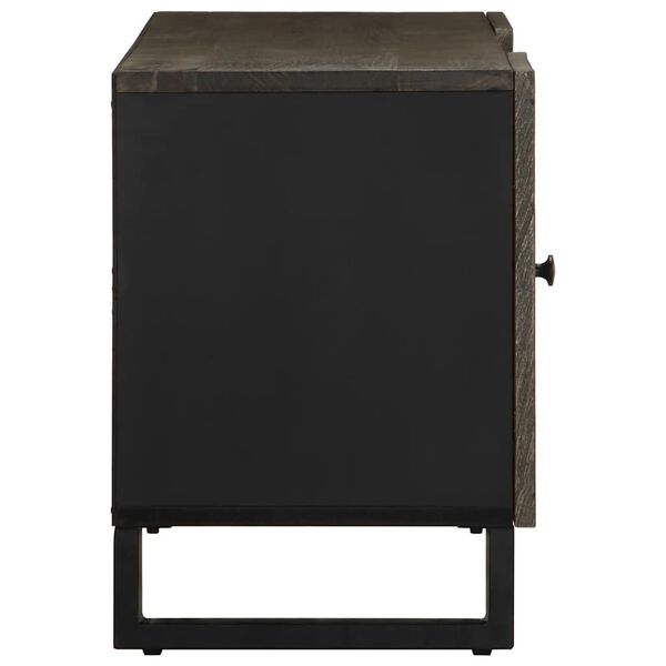 vidaXL fekete t&ouml;m&ouml;r mang&oacute;fa TV-szekr&eacute;ny 105 x 33 x 46 cm