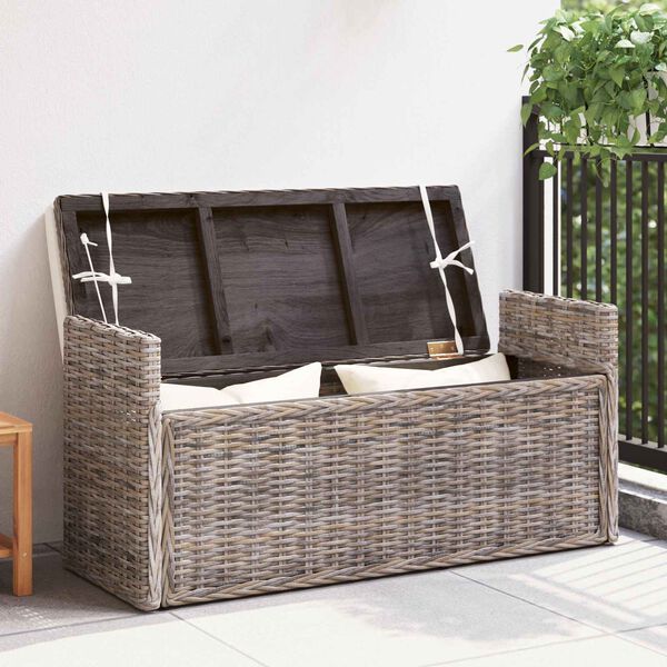 vidaXL T&aacute;rol&oacute;pad p&aacute;rn&aacute;val t&aacute;rol&oacute;val Sz&uuml;rke 110 x 40 x 50 cm Rattan