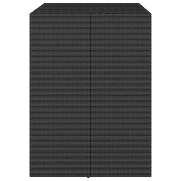vidaXL fekete polyrattan &uuml;veglapos b&aacute;rasztal 105 x 80 x 110 cm