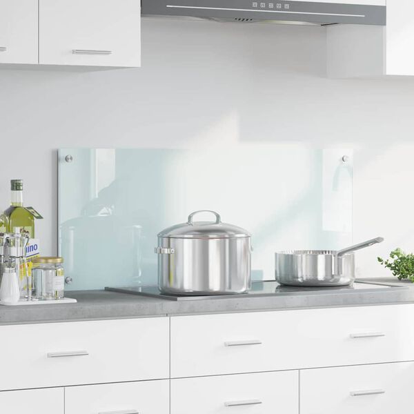 vidaXL Konyhai splashback Fehér 100 x 40 cm edzett üveg