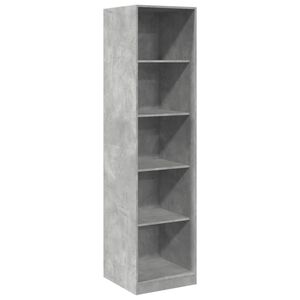 vidaXL betonsz&uuml;rke szerelt fa ruh&aacute;sszekr&eacute;ny 50 x 50 x 200 cm