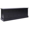 vidaXL fekete t&ouml;m&ouml;r cs&aacute;sz&aacute;rfa TV-szekr&eacute;ny 108 x 30 x 40 cm