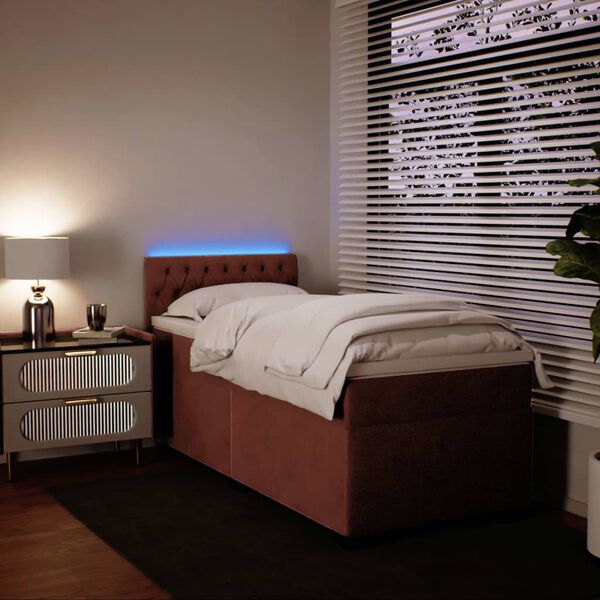 vidaXL r&oacute;zsasz&iacute;n b&aacute;rsony rug&oacute;s &aacute;gy matraccal 90 x 200 cm