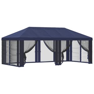 vidaXL Napernyő ponyva oldalfalakkal K&eacute;k 600,5 x 300,5 cm Poli&eacute;szter