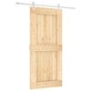 vidaXL Cs&uacute;sz&oacute; ajt&oacute; Term&eacute;szetes &eacute;s Feh&eacute;r 95 x 210 cm Szil&aacute;rd Fenyőfa