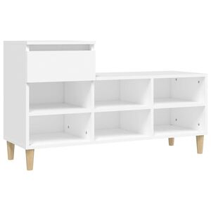 vidaXL feh&eacute;r szerelt fa cipősszekr&eacute;ny 102x36x60 cm