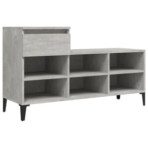 vidaXL betonsz&uuml;rke szerelt fa cipőszekr&eacute;ny 102x36x60 cm