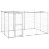 vidaXL k&uuml;lt&eacute;ri horganyozott ac&eacute;l kutyakennel tetővel 7,26 m&sup2;