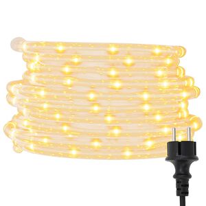 vidaXL PVC f&eacute;nyf&uuml;z&eacute;r 1200 meleg feh&eacute;r LED-del 50 m