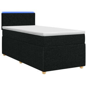 vidaXL Boxspring &aacute;gy matraccal fejt&aacute;ml&aacute;val Fekete 80 x 200 cm Sz&ouml;vet