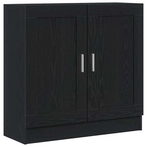 vidaXL K&ouml;nyvespolc Fekete t&ouml;lgy 82,5 x 30,5 x 80 cm Faanyag