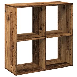 vidaXL antik fa sz&iacute;nű fa t&eacute;relv&aacute;laszt&oacute; k&ouml;nyvespolc 69,5x29x69,5 cm
