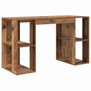 vidaXL Asztal &Ouml;reg fa Szerelt Fa 130 x 50.5 x 75 cm