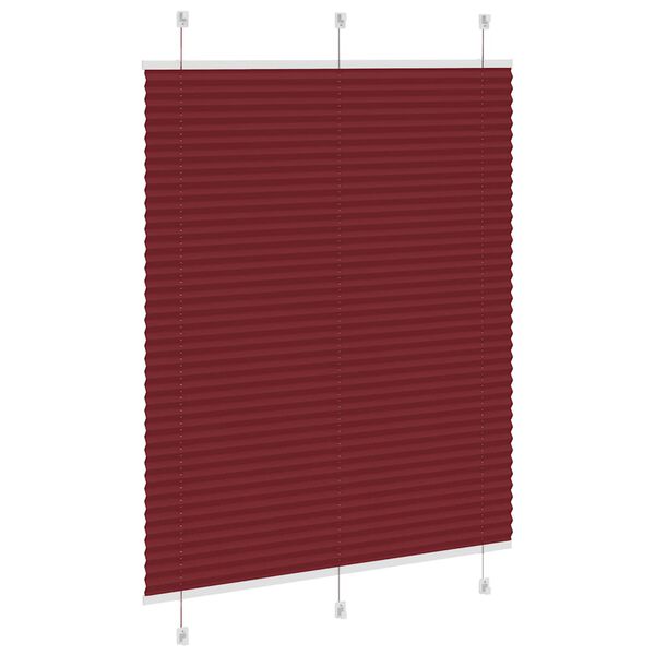 vidaXL plisz&iacute;rozott redőny Bordeaux piros 110x150 cm sz&ouml;vetsz&eacute;less&eacute;g