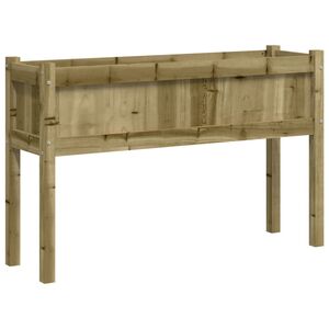 vidaXL impregn&aacute;lt fenyőfa kerti vir&aacute;gl&aacute;da l&aacute;bakkal 110 x 31 x 70 cm