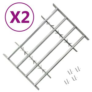 vidaXL 2 db &aacute;ll&iacute;that&oacute; biztons&aacute;gi ablakr&aacute;cs 1000-1500 mm