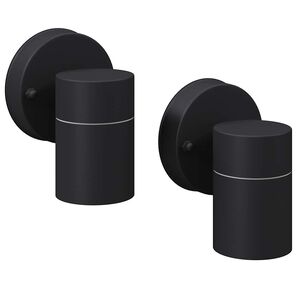 vidaXL 2 db lefel&eacute; vil&aacute;g&iacute;t&oacute;, rozsdamentes ac&eacute;l k&uuml;lt&eacute;ri LED falil&aacute;mpa