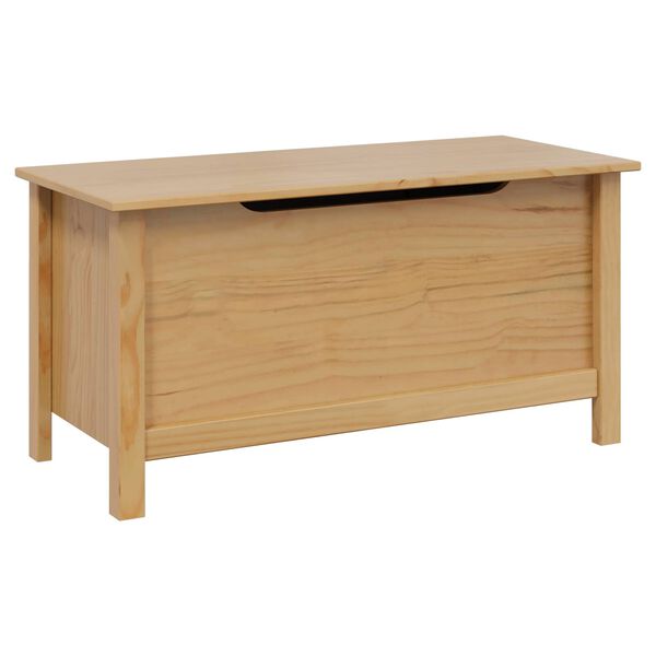 vidaXL T&aacute;rol&oacute; Doboz Hill M&eacute;z barna 90 x 40 x 45 cm T&ouml;m&ouml;r fenyő