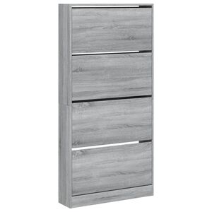 vidaXL sz&uuml;rke sonoma cipőszekr&eacute;ny 4 kihajthat&oacute; fi&oacute;kkal 80x21x163,5 cm