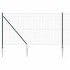 vidaXL Eur&oacute;pa ker&iacute;t&eacute;s t&uuml;sk&eacute;kkel 10 x 1,4 m PVC-bevonatos ac&eacute;l Z&ouml;ld