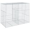 vidaXL horganyzott vas gabion kos&aacute;r fed&eacute;llel 200 x 100 x 150 cm